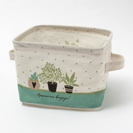 Textile basket "Flower store", 20.5x16 x14.5 cm-1