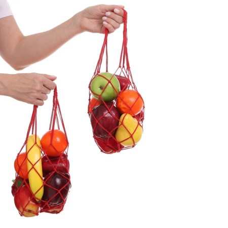 Black ALOSKA 38 cm, handle 15 cm, cell 4 cm, cotton, set 2 pcs, red-1