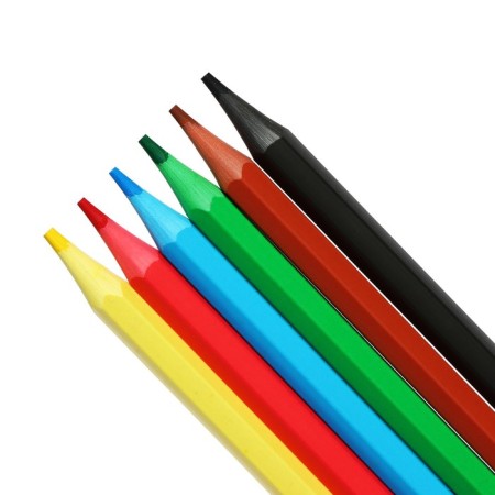 Pencils colored plastic 6 colors Gamma "Cartoons", sharpened, PVC, euro suspension 251220210-1