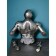Figure "Phantom", polystone, 85 cm, silver color