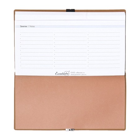 The weekly dated 2025, Escalada, 175 x 95 mm, soft cover with artificial leather, 64 sheets, pancake embossing, block 70, beige-16