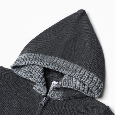 Jumper knitted baby I am a height 92-98 cm, graphite-1