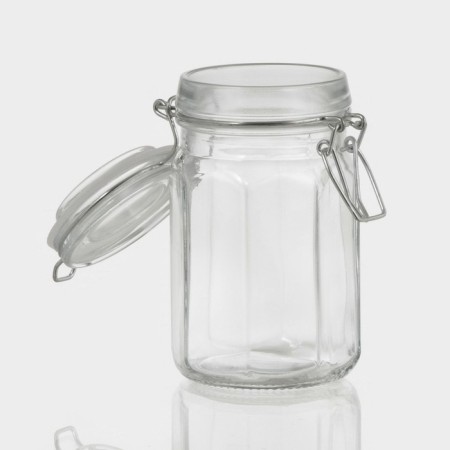 Glass Bank for bulk products with a Cornered Bug Castle, 250 ml, 8.5 × 6 × 11.5 cm-4