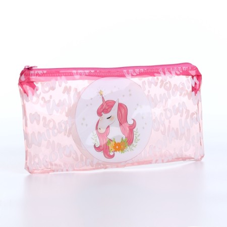 Cosmetic bag unicorn, 20.5*0.5*9.5cm, lightning department, pink