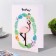 A postcard with a wooden element "Dream!" Handmade, Flamingo, 14.7x10.5 cm