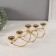 Summary Metal for 5 candles "wave" gold d-2 cm 10.5x37x11 cm