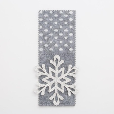 Envelope for tablespoons "Snowflake" 8x22 cm, 100% p/e, felt-1