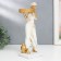 Souvenir Polystone Sight African D-5.8 cm, white with gold 7.5x8.7x25.2 cm