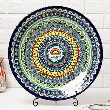 Lryagan Round Rishtan Ceramics, 41cm Mix-1