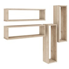 A set of hinged shelves, 4 pcs, the color of the oak is made