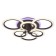 LED ceiling LED with Ambrella Light, Original, Fa528, 9XLED, 112 W, 8400LUM, 3000-6400K, Coffee color