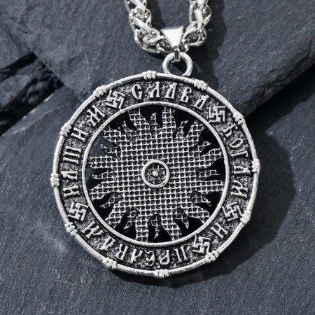 Kolovrat pendant-cooler is glowing, the color is black silver, 60 cm-5