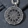 Kolovrat pendant-cooler is glowing, the color is black silver, 60 cm