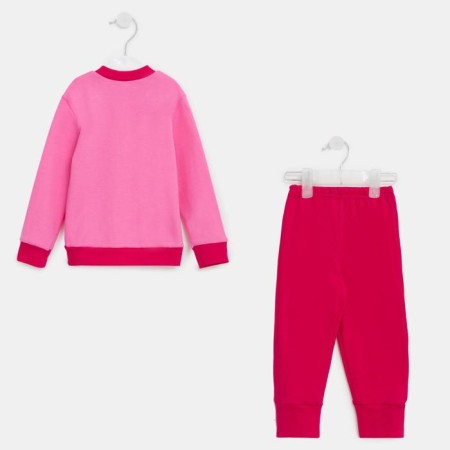 Set (blouse-tank) for a girl, pink color, height 80 cm-2