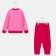 Set (blouse-tank) for a girl, pink color, height 80 cm