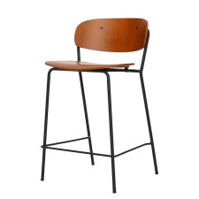 Semi -barbar stool TorFrid, 450 × 520 × 890 mm, nut color