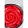 Anal plug Metal by Toyfa, metal, silver with red rose, d = 27 mm 8 cm, 48 g 104480