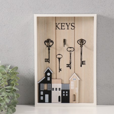 Decorative tree hooks "keys and houses" 20x30 cm