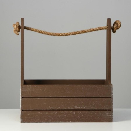 Wooden Kashpo 25.5 × 15 × 30 cm "Provence", pen Kanat, brown-2