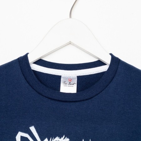 Sweatshirt for a boy, blue color, height 128-1