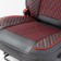 Frame caps for the front seats Car Performance, 2 pcs, eco-leather, black and red