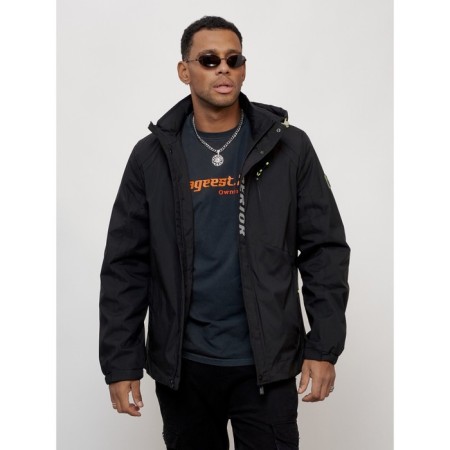 Sports male jacket, size 52, black color-7