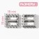 Buckwheat Cabocons with rhinestones "Square" for bows, 15 × 15 mm, 10 pcs, silver color