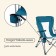 Tourist chair Maclay, with a cup holder, 64x42x93 cm, color cyan