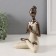 Polystone souvenir "Girl on yoga - simplicity" for bronze 9x13x19.5 cm