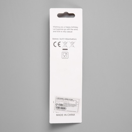 LED candle "Figure 5", 14.5 cm, from batteries LR1130x3 (included), glow of multi (RGB)-3