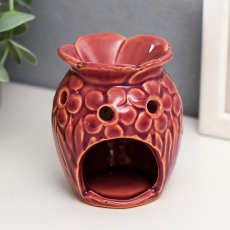 Aroma lamp ceramics "Flower Polyana" mix 8x6.5x6.5 cm-1