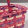 Wicker basket, 20 x 20 x 10/33 cm, purple, bamboo