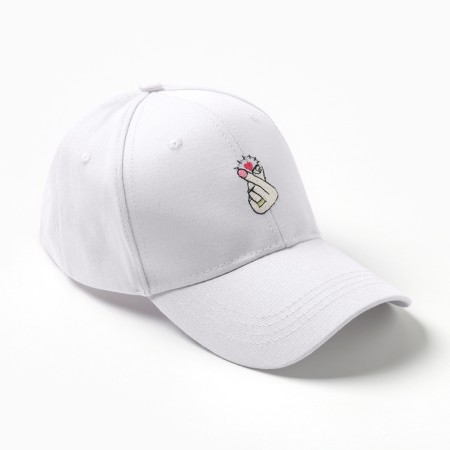 Women's cap Minaku "Love" Color White, rr 56-58-4