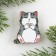 New Year's icon in the box "Kotik", for the New Year, 5 x 4 cm