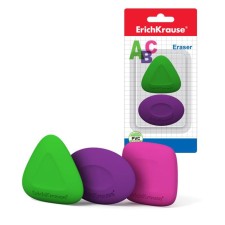 A set of erasers 2 pieces of Erich Krause, ABC, medium hardness, hypoallergenic, in a blister