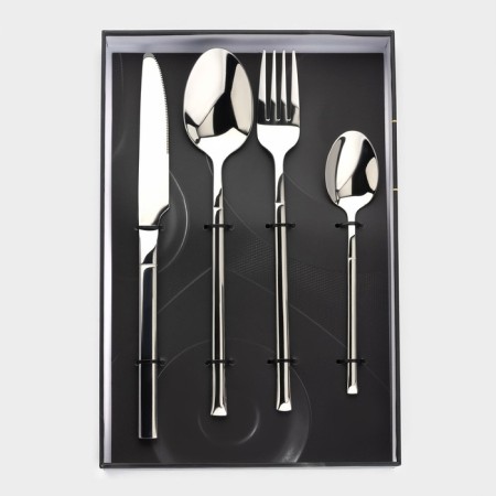 A set of cutlery of stainless steel Magistro "Versailles", 4 objects, silver color-3