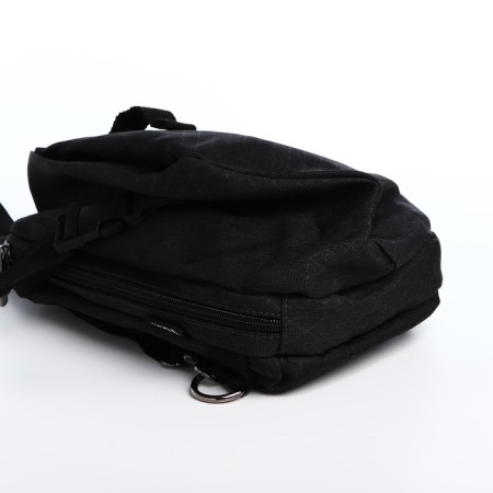Slung bag youth from textiles, black color-3