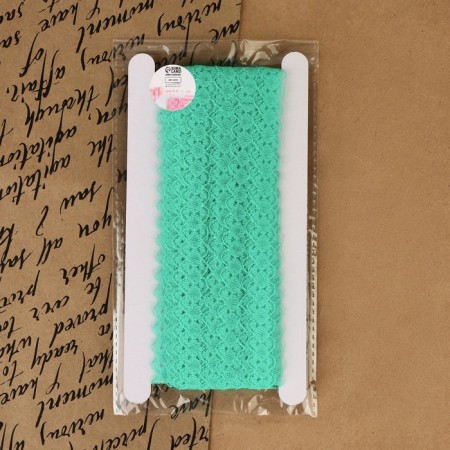 Capricon lace, 15 mm × 10 ± 1 m, green color-4