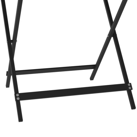 Folding table "Lunge Quadro", 910 × 910 × 750 mm, DPP gray / frame metal black matte-5