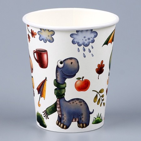 A glass of paper "dinosaurians", in a set of 6 pcs.-1