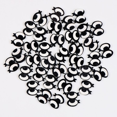 The eyes are wooden, set 40 pcs., Size 1 pc. - 1.6 × 1.5 cm-1