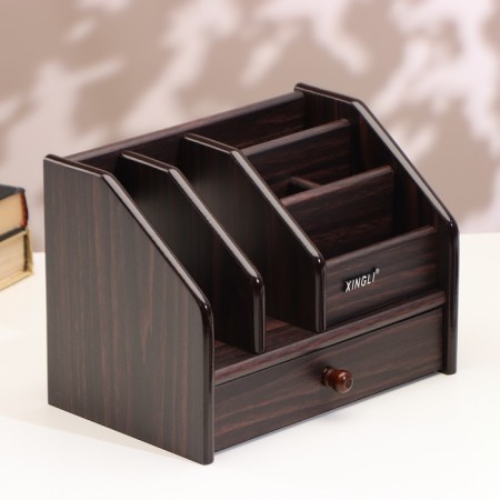 Organizer 6 sections, box, striped tree, 22x15x16 cm