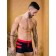 Male bathing panties, size 54, black color, red