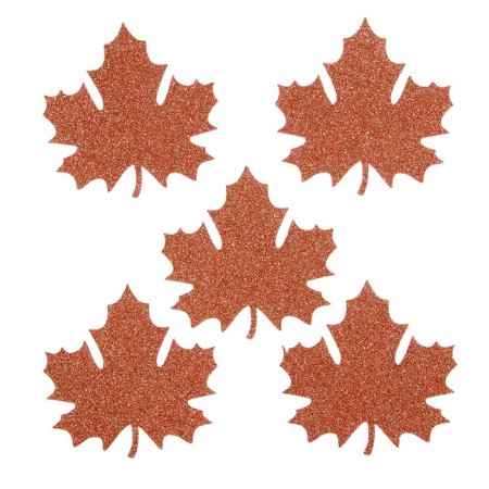 Set of leaves "maple" brilliant large, 5 pcs., Mix color-6