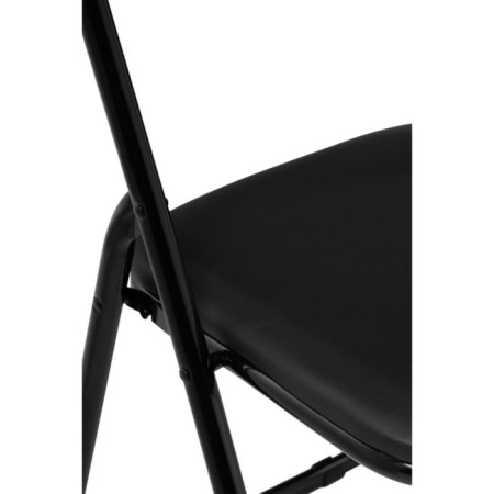 Fold 1 Metal Carcass chair, metal/eco -leather, black/black 43x40x77 cm-6