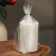 Candle-cylinder smooth, 5x7.5 cm, pearl, 6 hours