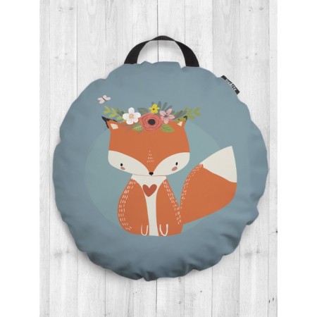 Pillow Sidushka "Modest Fox", Decorative, D = 52 cm