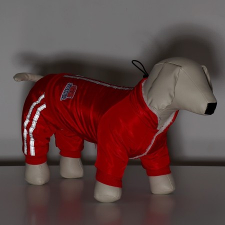 SPORT COMBINESON with reflective stripes, size 2xl (DS 45, OG 55, Osh 45 cm), red 96672-10