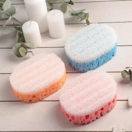 Body sponge massage “Emotion”, 13 × 8.5 × 5 cm cm, color mix-3