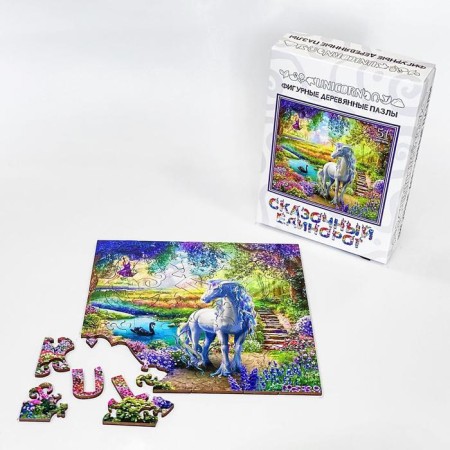 Figure wooden puzzle "Fabulous unicorn"